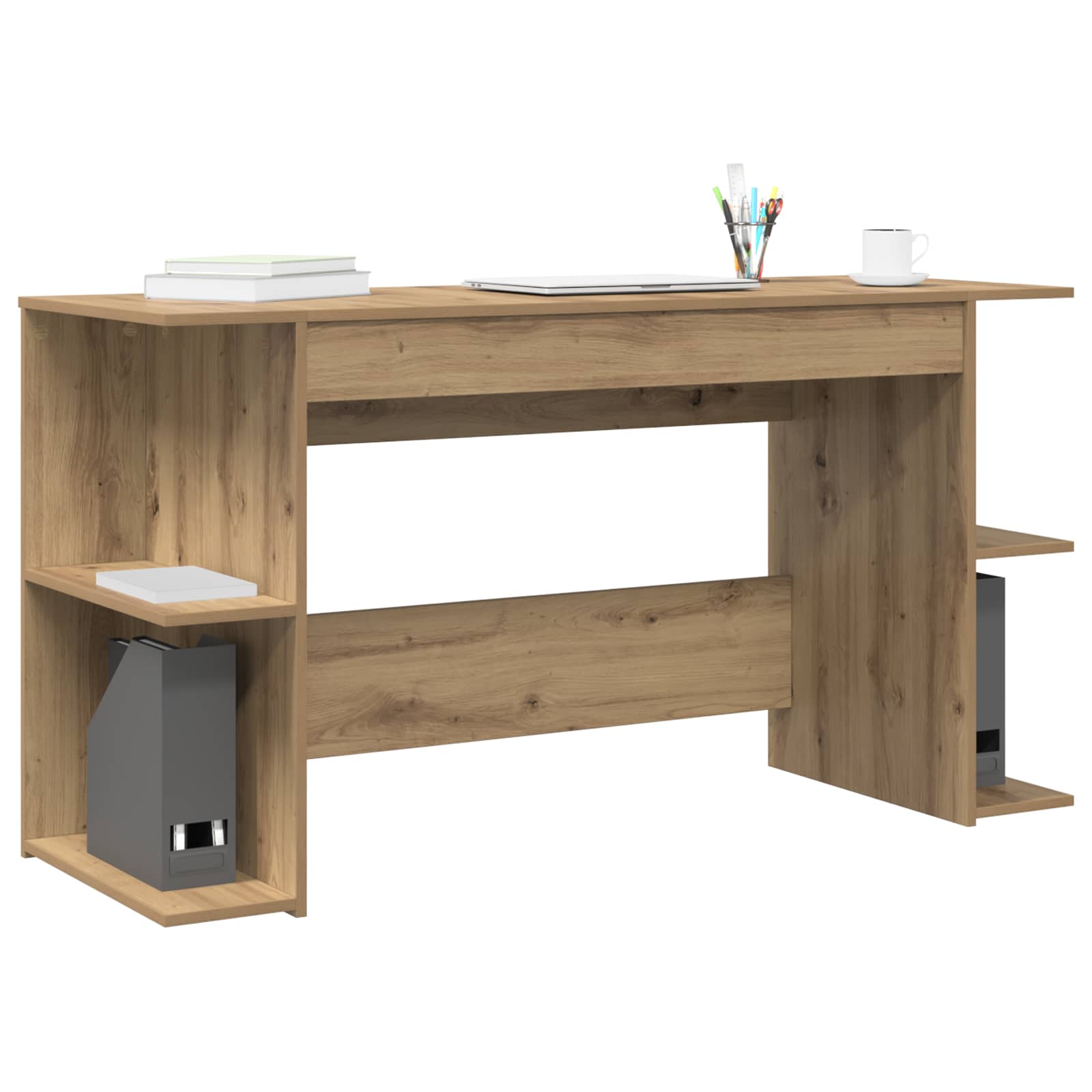Bureau artisanaal eikenkleurig Bewerkt hout 140 x 50 x 75 cm is nu te koop bij PeponiXL, paradijselijk wonen!
