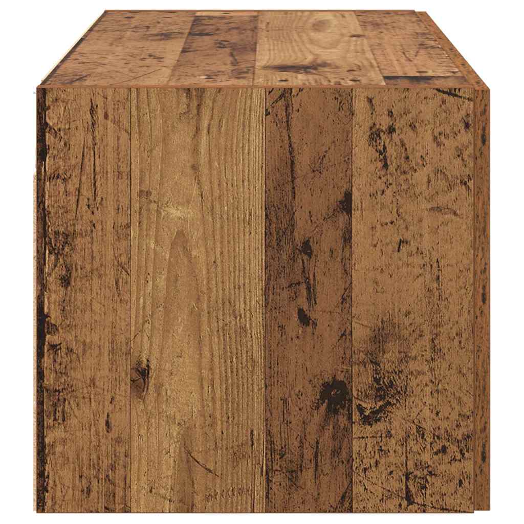 Wandkast Wandgemonteerd Oud hout 80 x 42.5 x 40 cm Bewerkt hout is nu te koop bij PeponiXL, paradijselijk wonen!