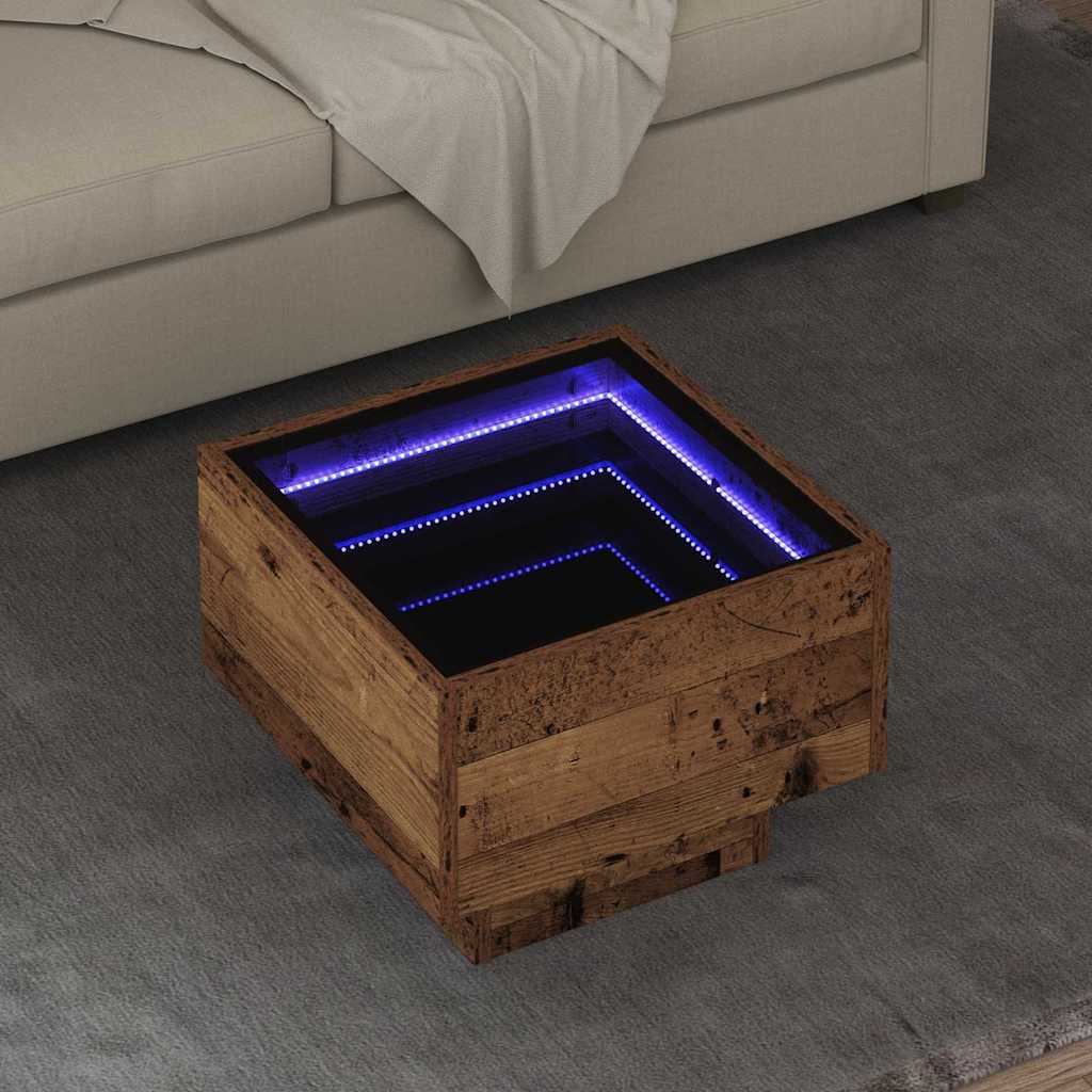 Salontafel Oud hout 40 x 40 x 30 cm Bewerkt hout is nu te koop bij PeponiXL, paradijselijk wonen!
