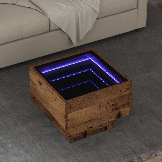 Salontafel Oud hout 40 x 40 x 30 cm Bewerkt hout is nu te koop bij PeponiXL, paradijselijk wonen!