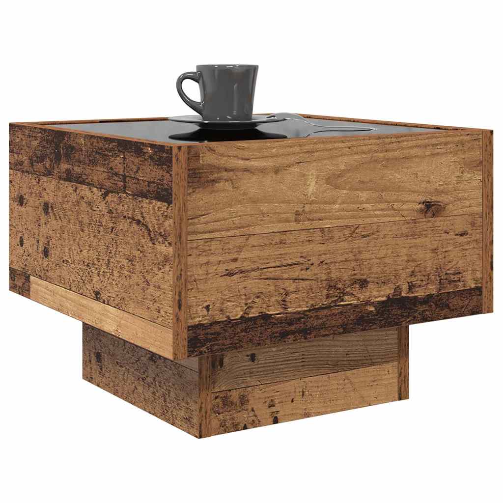 Salontafel Oud hout 40 x 40 x 30 cm Bewerkt hout is nu te koop bij PeponiXL, paradijselijk wonen!