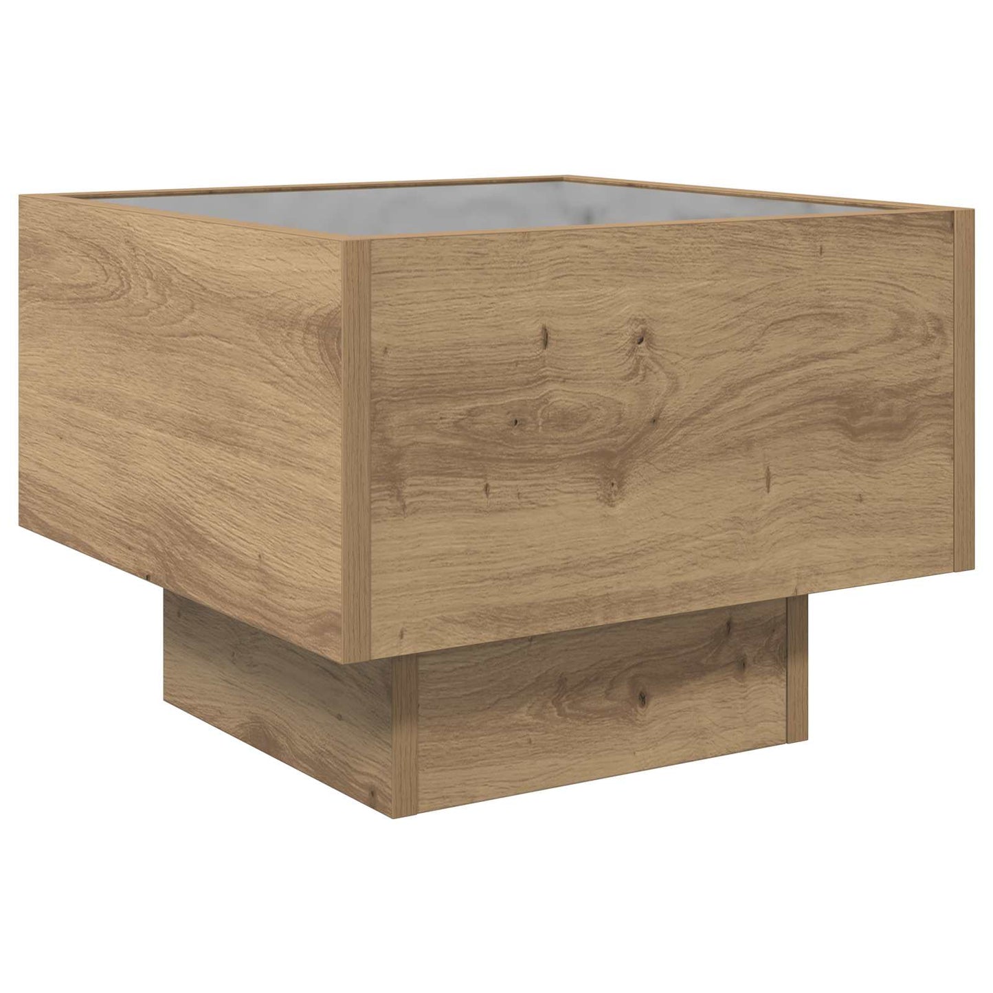 Salontafel artisanaal eikenkleurig 40 x 40 x 30 cm Bewerkt hout is nu te koop bij PeponiXL, paradijselijk wonen!