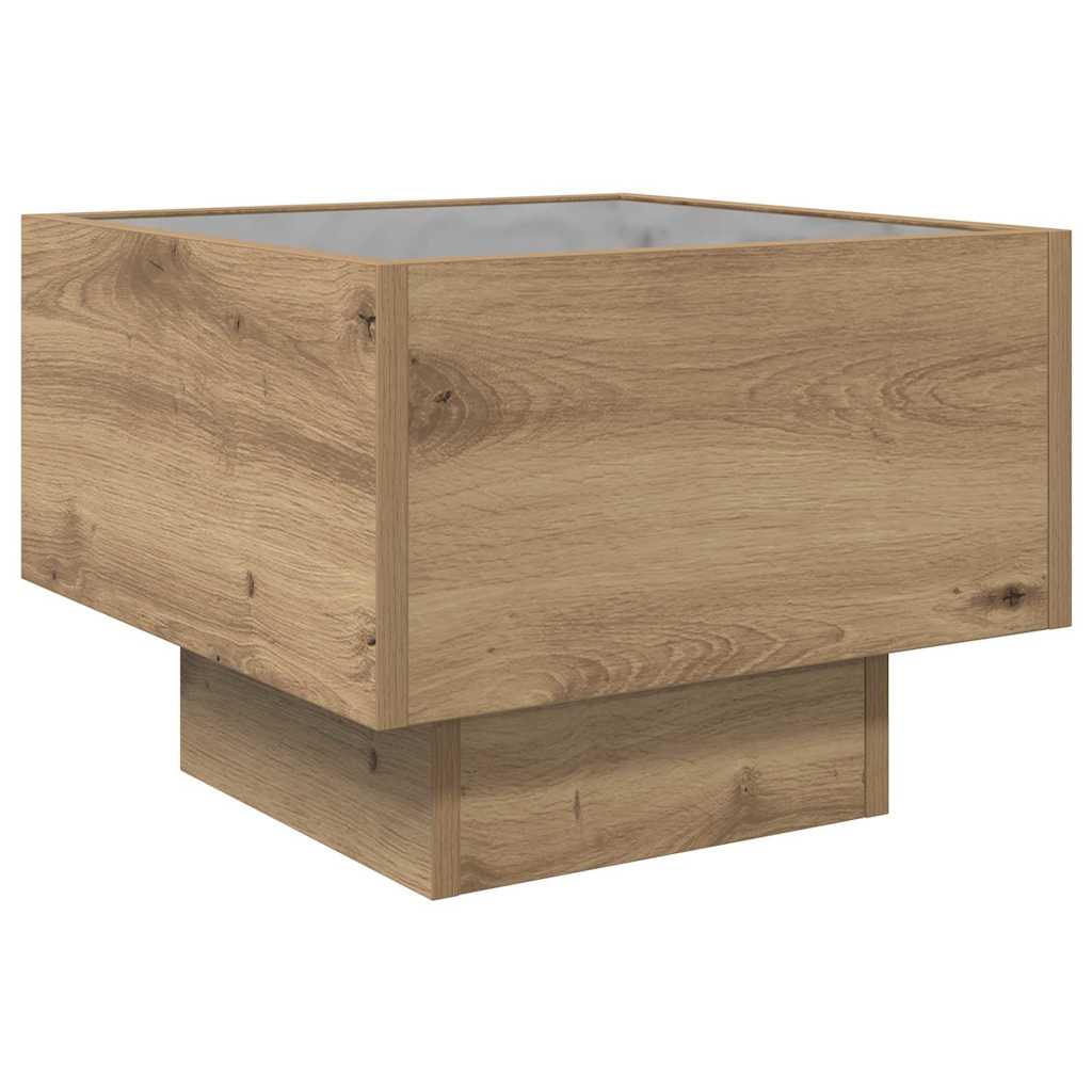 Salontafel artisanaal eikenkleurig 40 x 40 x 30 cm Bewerkt hout is nu te koop bij PeponiXL, paradijselijk wonen!