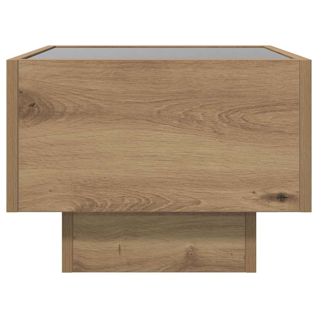 Salontafel artisanaal eikenkleurig 40 x 40 x 30 cm Bewerkt hout is nu te koop bij PeponiXL, paradijselijk wonen!