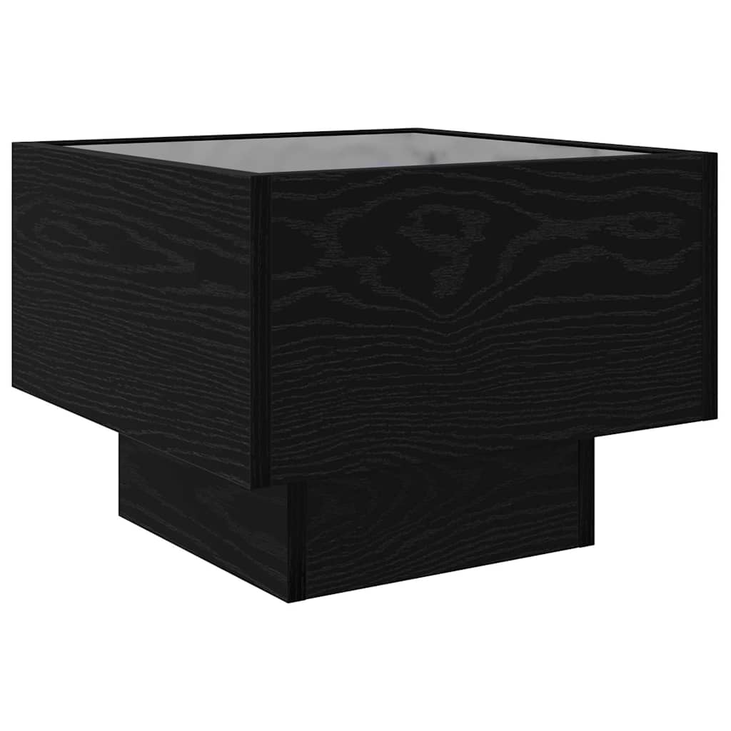 Salontafel Zwart eiken 40 x 40 x 30 cm Bewerkt hout is nu te koop bij PeponiXL, paradijselijk wonen!