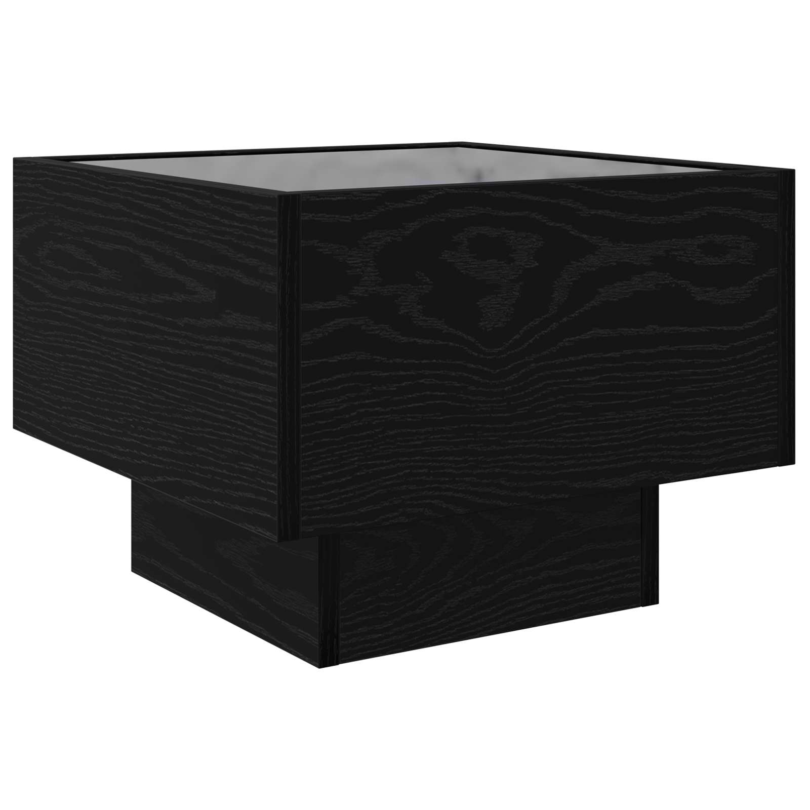 Salontafel Zwart eiken 40 x 40 x 30 cm Bewerkt hout is nu te koop bij PeponiXL, paradijselijk wonen!