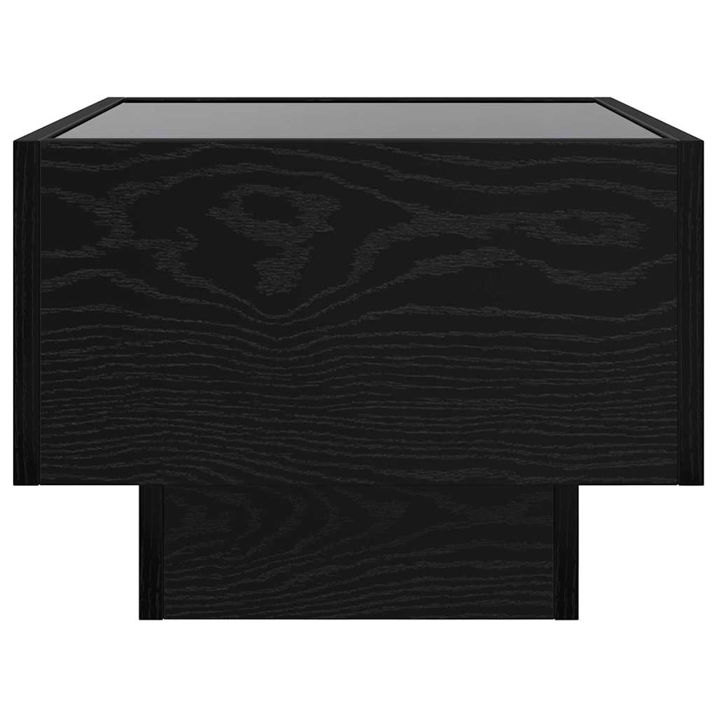 Salontafel Zwart eiken 40 x 40 x 30 cm Bewerkt hout is nu te koop bij PeponiXL, paradijselijk wonen!
