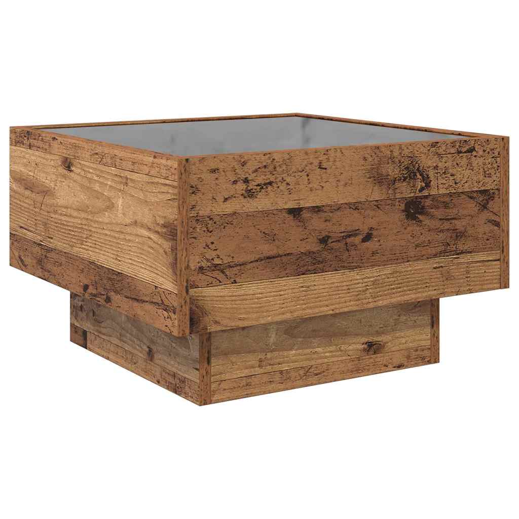 Salontafel Oud hout 50 x 50 x 30 cm Bewerkt hout is nu te koop bij PeponiXL, paradijselijk wonen!