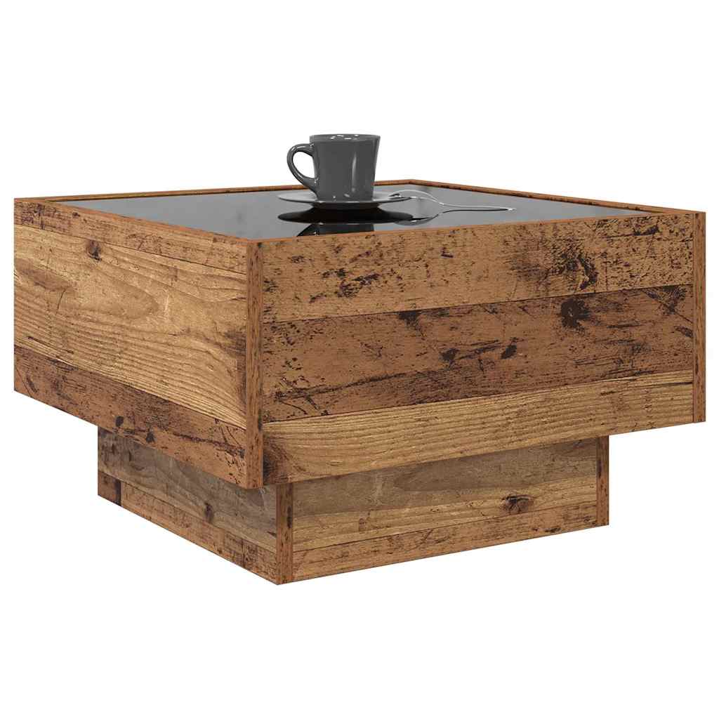 Salontafel Oud hout 50 x 50 x 30 cm Bewerkt hout is nu te koop bij PeponiXL, paradijselijk wonen!