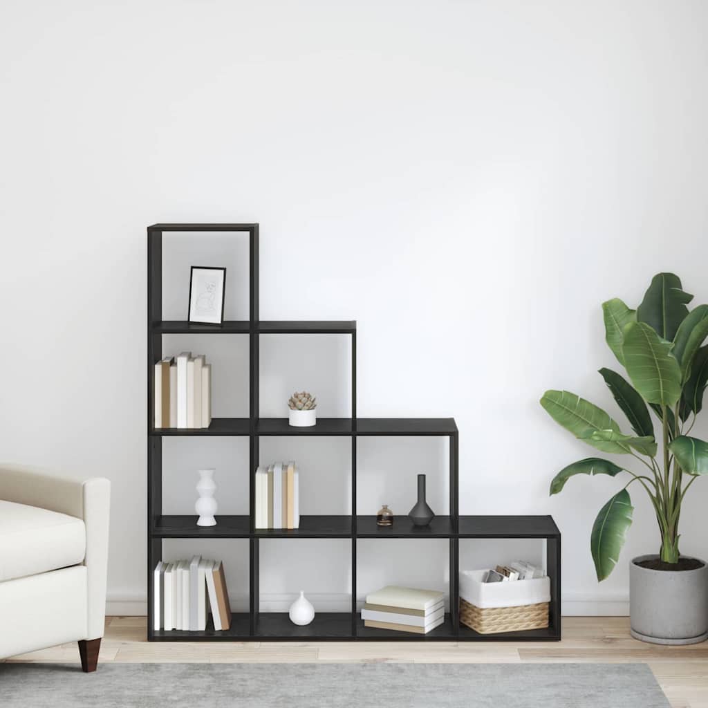 Kamerscherm Boekenkast Zwart Eiken 131,5 x 29 x 131,5 cm is nu te koop bij PeponiXL, paradijselijk wonen!