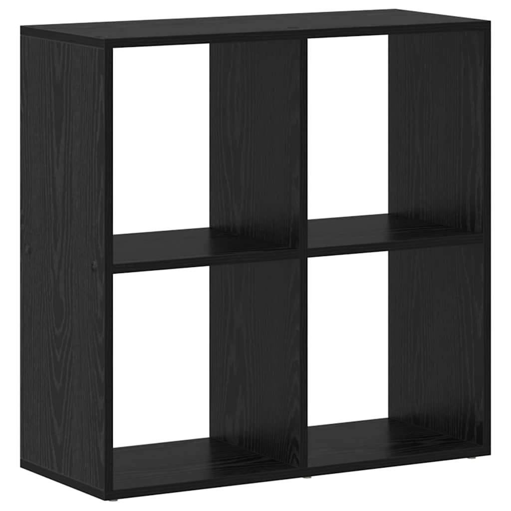 Boekenkast Zwart Eiken 69,5 x 29 x 69,5 cm Bewerkt hout is nu te koop bij PeponiXL, paradijselijk wonen!