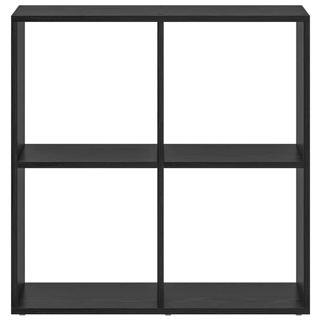 Boekenkast Zwart Eiken 69,5 x 29 x 69,5 cm Bewerkt hout is nu te koop bij PeponiXL, paradijselijk wonen!