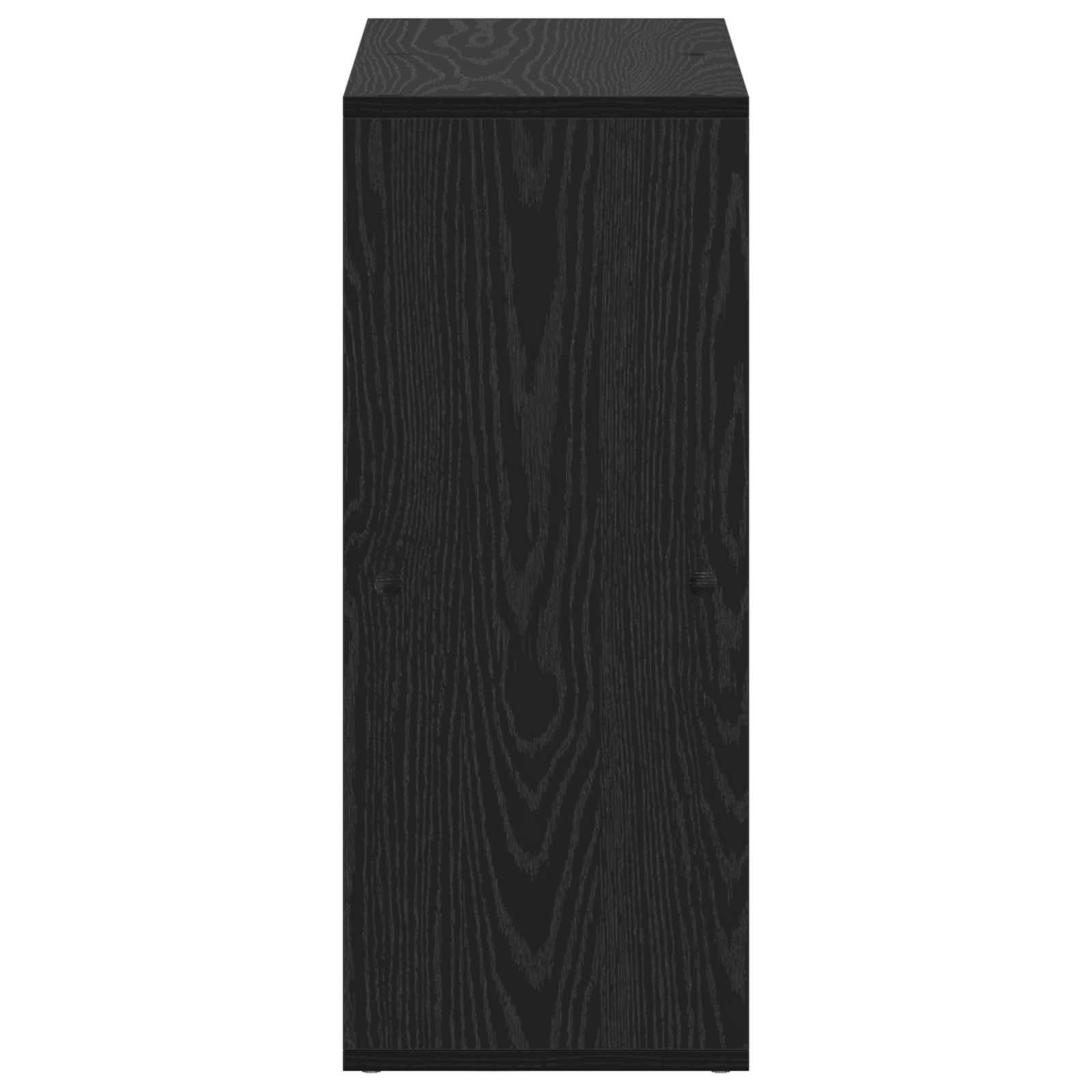 Boekenkast Zwart Eiken 69,5 x 29 x 69,5 cm Bewerkt hout is nu te koop bij PeponiXL, paradijselijk wonen!