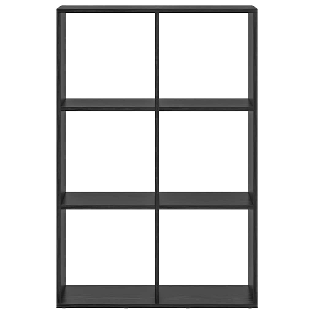 Boekenkast Zwart Eiken 69,5 x 29 x 103,5 cm Bewerkt hout is nu te koop bij PeponiXL, paradijselijk wonen!