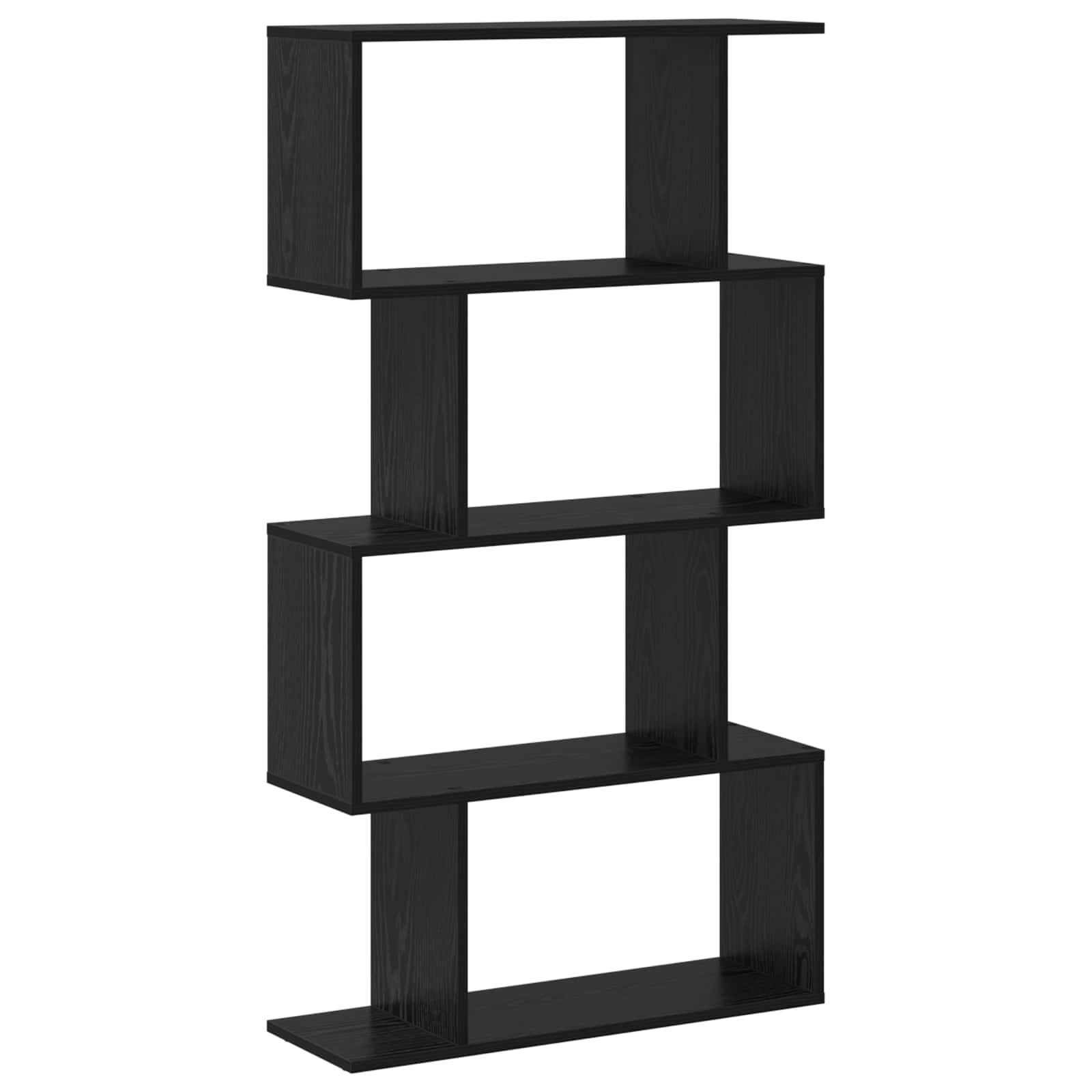 Boekenkast Zwart Eiken 70 x 24 x 129 cm Bewerkt hout is nu te koop bij PeponiXL, paradijselijk wonen!