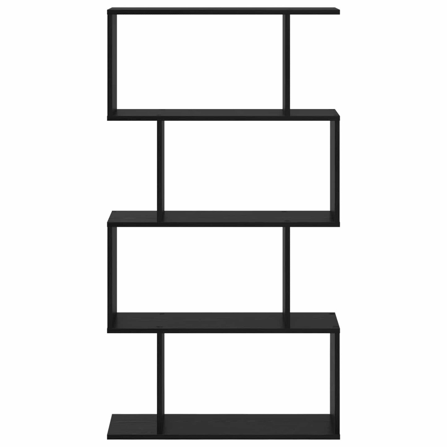 Boekenkast Zwart Eiken 70 x 24 x 129 cm Bewerkt hout is nu te koop bij PeponiXL, paradijselijk wonen!