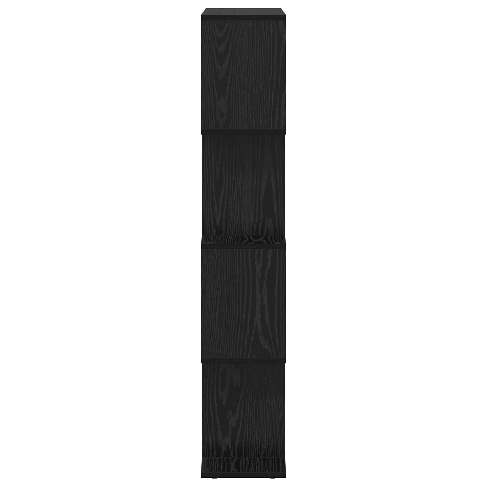 Boekenkast Zwart Eiken 70 x 24 x 129 cm Bewerkt hout is nu te koop bij PeponiXL, paradijselijk wonen!