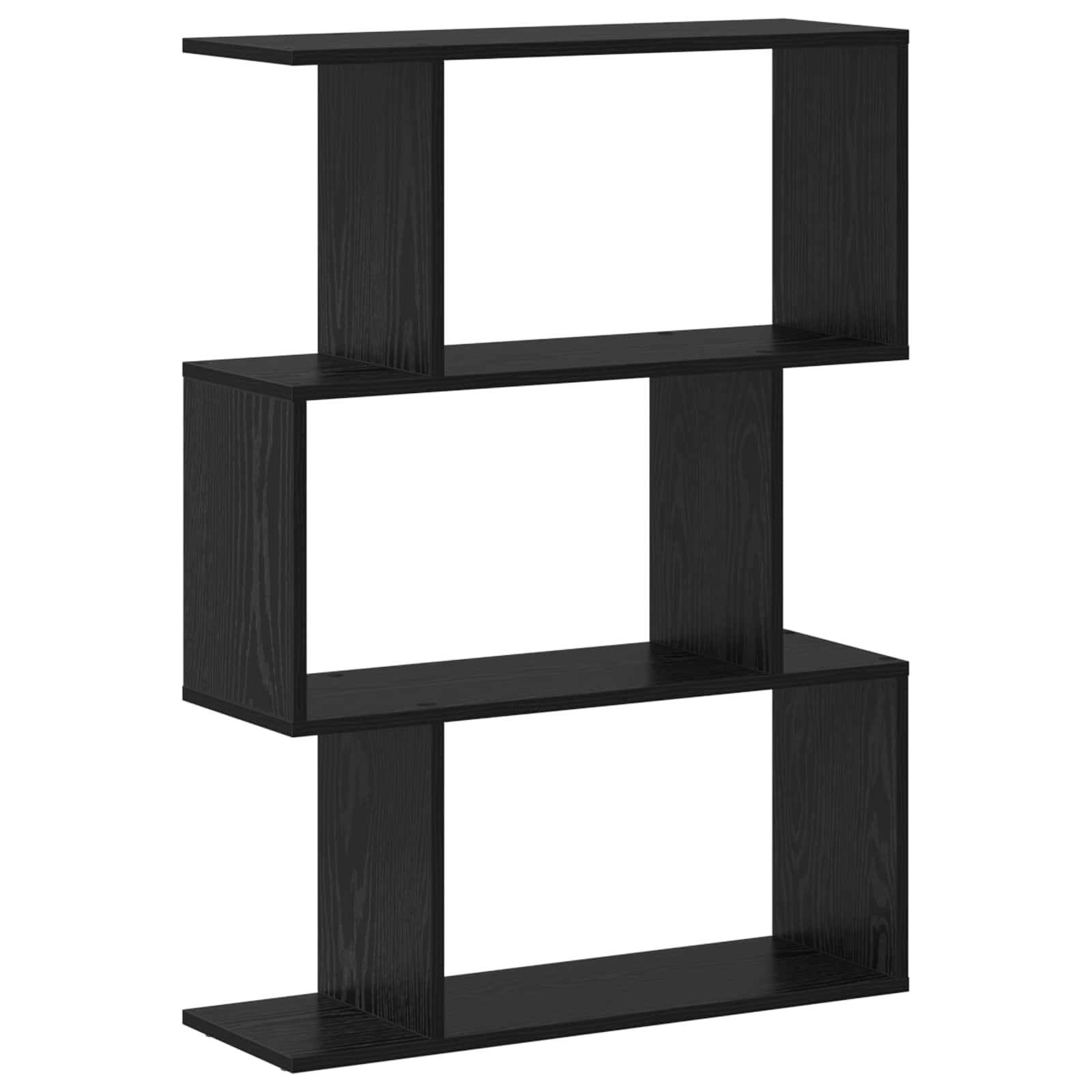 Boekenkast Zwart Eiken 70 x 24 x 97 cm Bewerkt hout is nu te koop bij PeponiXL, paradijselijk wonen!
