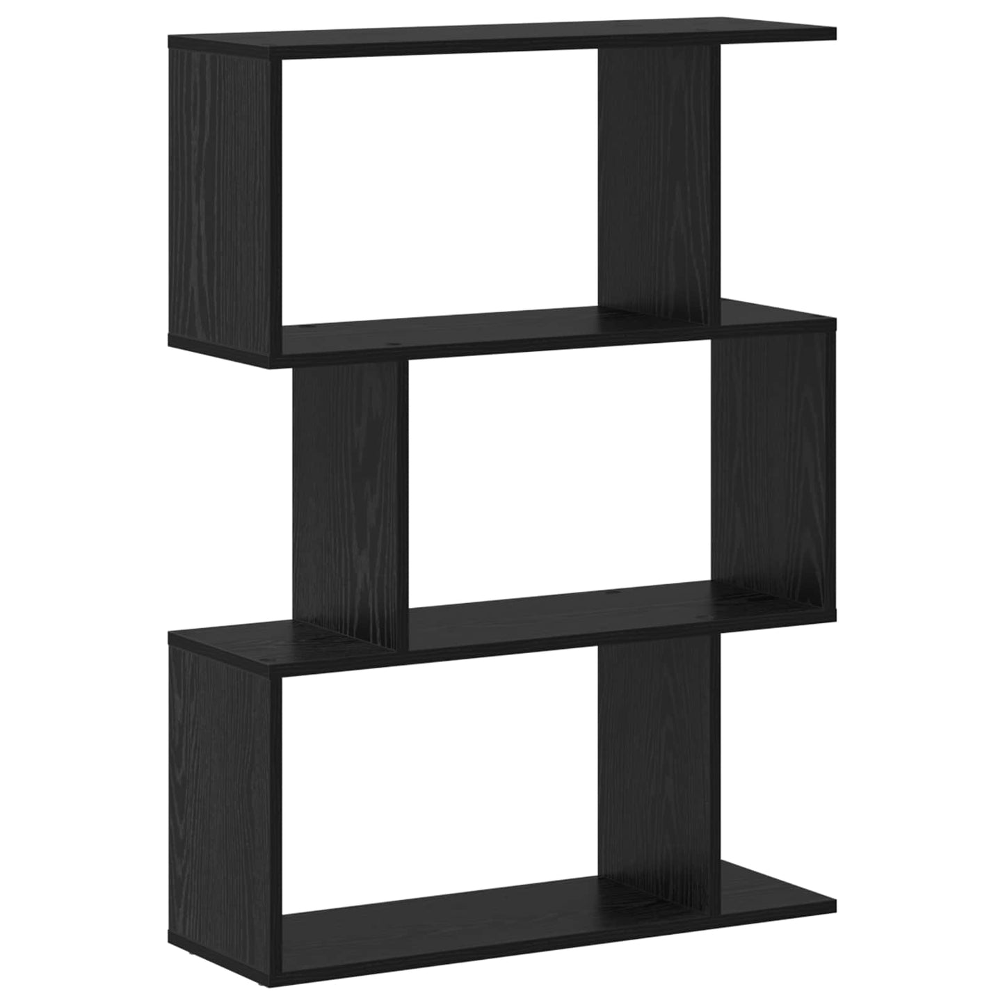 Boekenkast Zwart Eiken 70 x 24 x 97 cm Bewerkt hout is nu te koop bij PeponiXL, paradijselijk wonen!