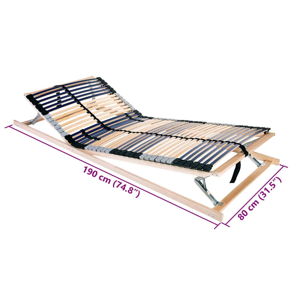 Lattenbodem Bruin 80 x 190 cm Massief beukenhout is nu te koop bij PeponiXL, paradijselijk wonen!