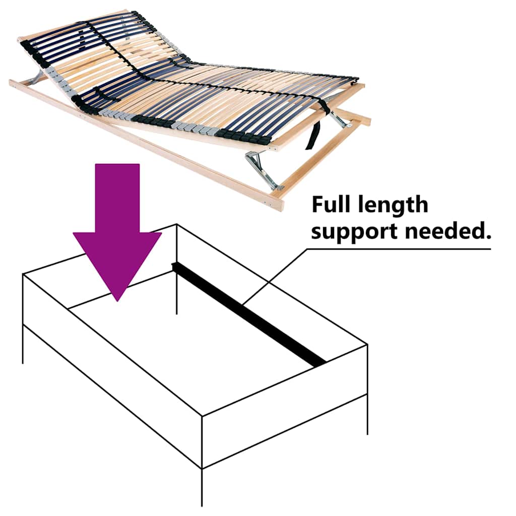 Lattenbodem Bruin 120 x 190 cm Massief beukenhout is nu te koop bij PeponiXL, paradijselijk wonen!