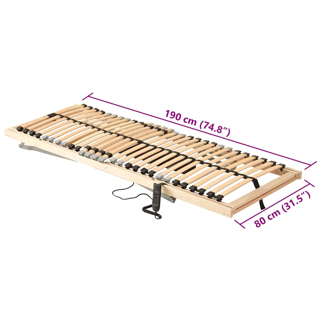 Lattenbodem Bruin 80 x 190 cm Massief beukenhout is nu te koop bij PeponiXL, paradijselijk wonen!