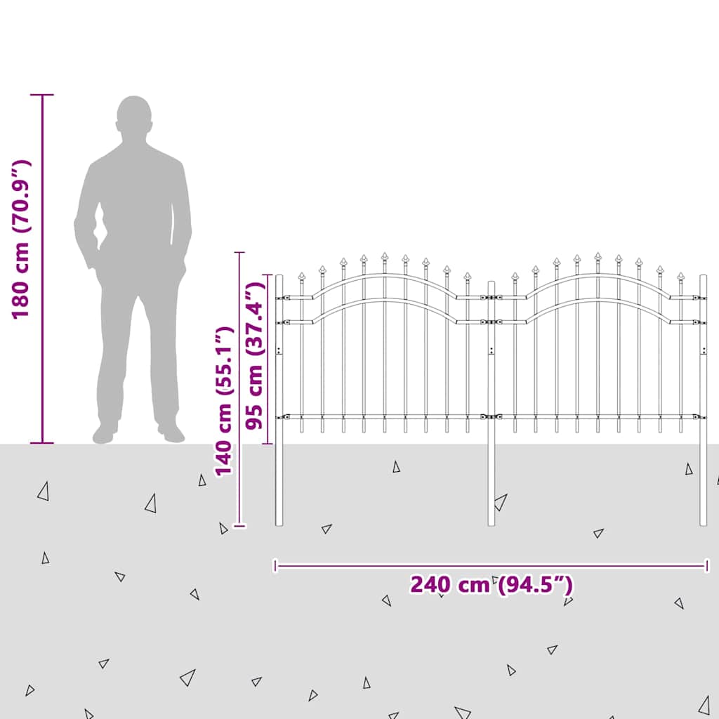 Tuinhek Wit 240 x 140 cm Poedergecoat staal is nu te koop bij PeponiXL, paradijselijk wonen!