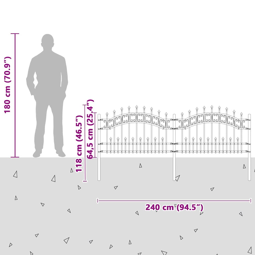 Tuinhek Wit 240 x 118 cm Poedergecoat staal is nu te koop bij PeponiXL, paradijselijk wonen!