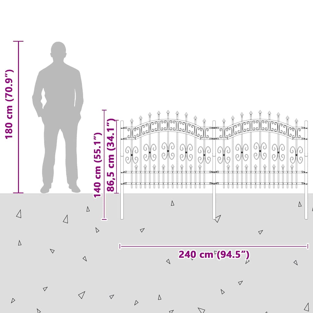 Tuinhek Wit 240 x 140 cm Poedergecoat staal is nu te koop bij PeponiXL, paradijselijk wonen!