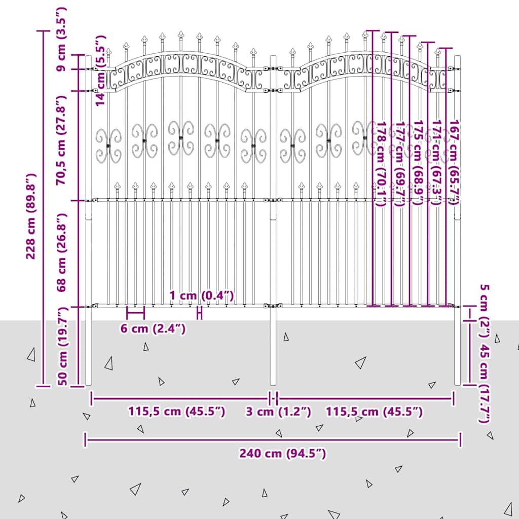 Tuinhek Wit 240 x 228 cm Poedergecoat staal is nu te koop bij PeponiXL, paradijselijk wonen!