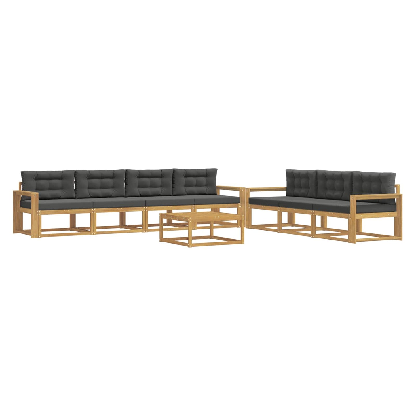 Buiten bankenset met kussen 7 pcs Wit en antracietkleurig is nu te koop bij PeponiXL, paradijselijk wonen!