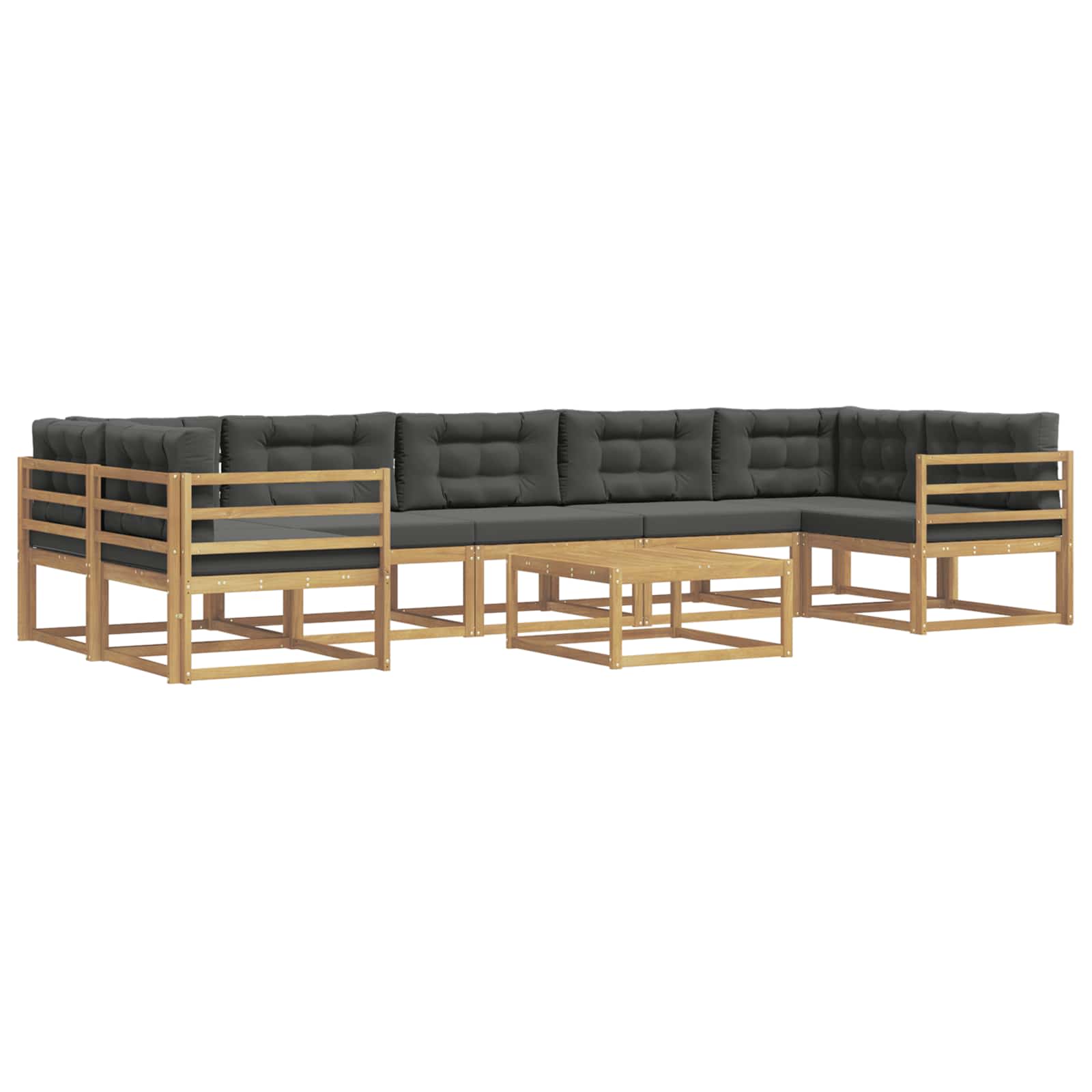 Buiten bankenset met kussen 6 pcs Wit en antracietkleurig is nu te koop bij PeponiXL, paradijselijk wonen!