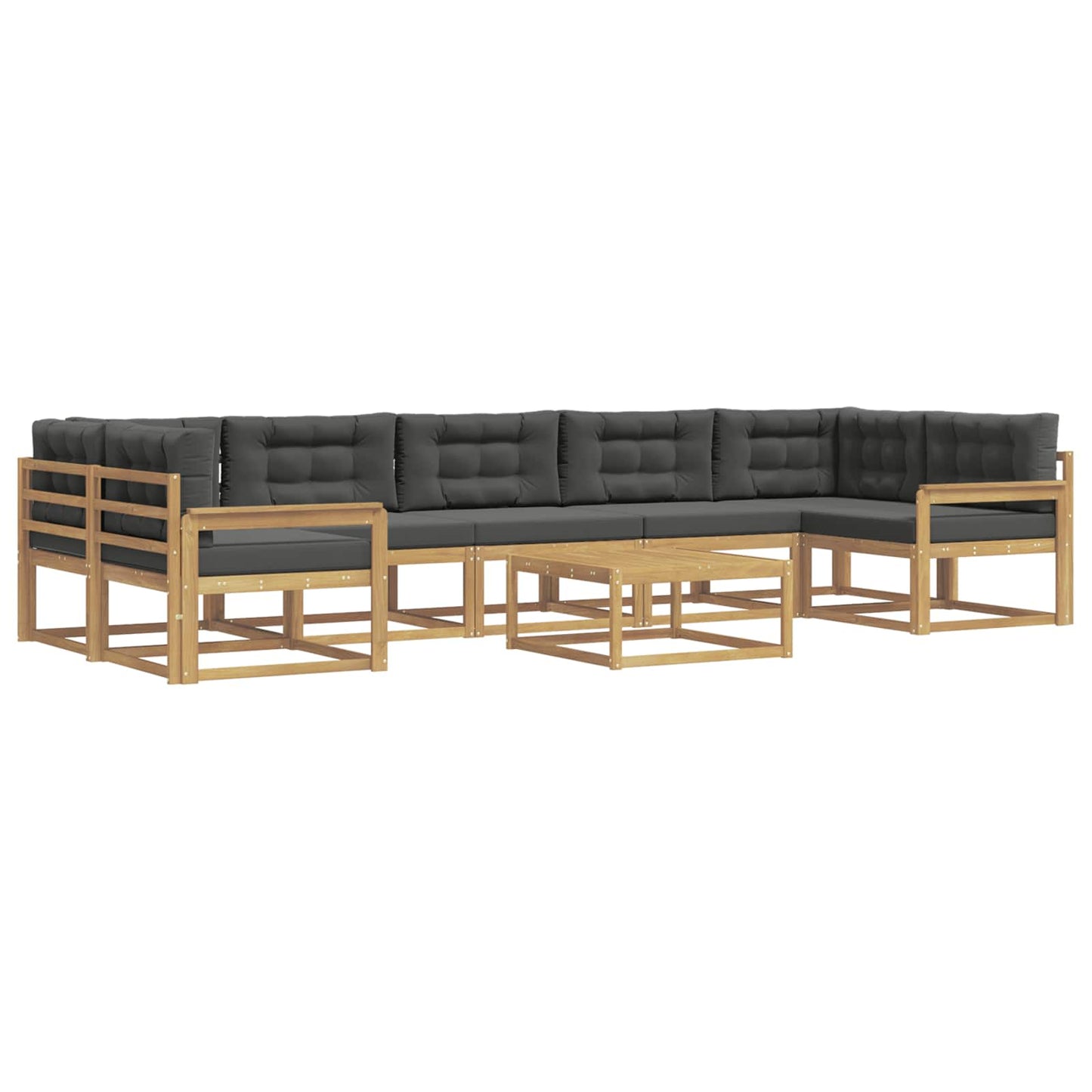 Buiten bankenset met kussen 6 pcs Wit en antracietkleurig is nu te koop bij PeponiXL, paradijselijk wonen!