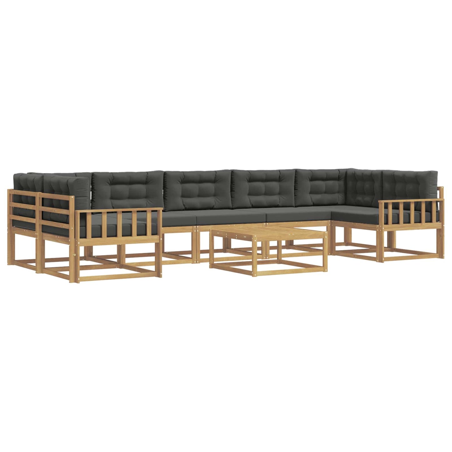 Buiten bankenset met kussen 6 pcs Wit en antracietkleurig is nu te koop bij PeponiXL, paradijselijk wonen!