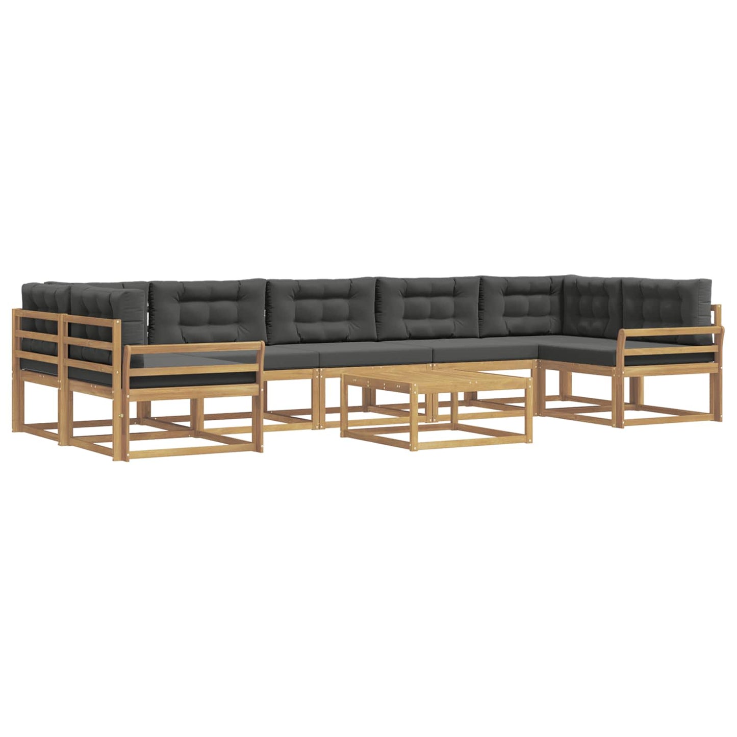 Buiten bankenset met kussen 6 pcs Wit en antracietkleurig is nu te koop bij PeponiXL, paradijselijk wonen!