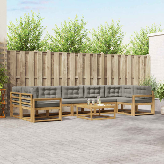 Buiten bankenset met kussen 6 pcs Wit en Lichtgrijs is nu te koop bij PeponiXL, paradijselijk wonen!