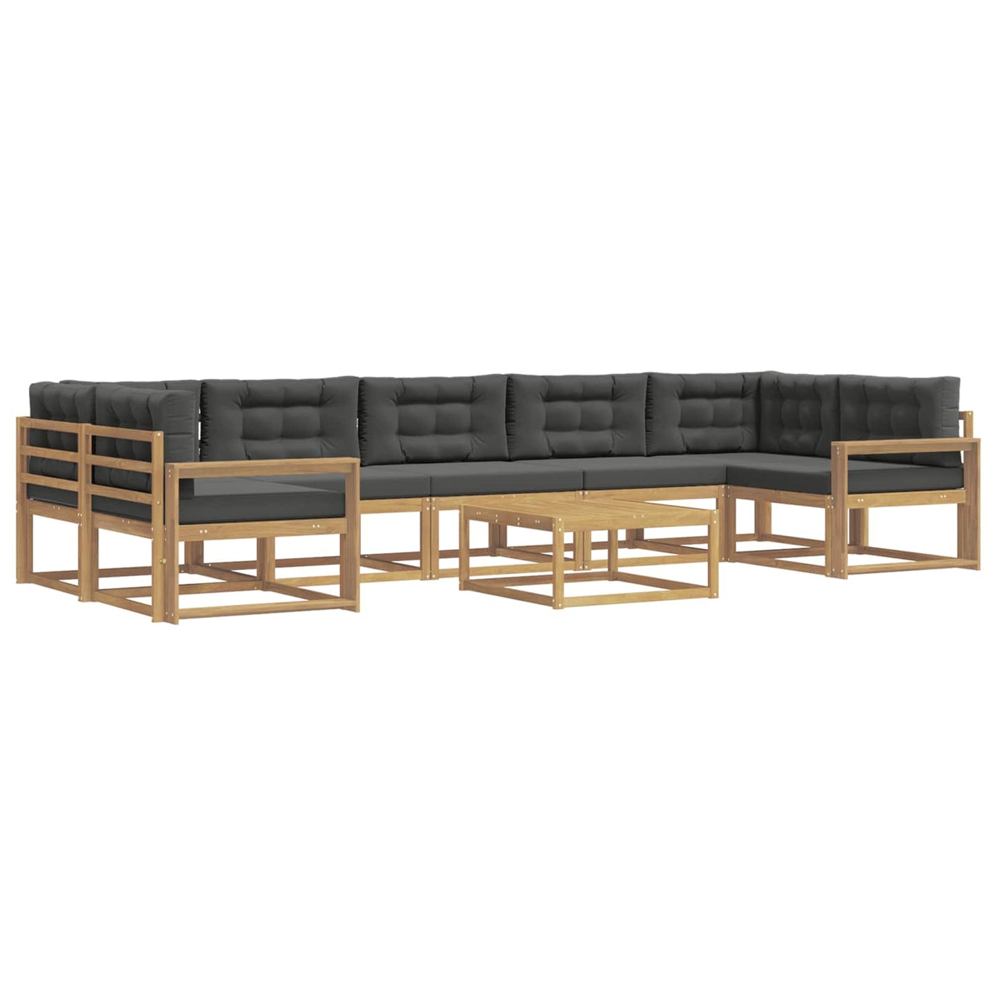 Buiten bankenset met kussen 6 pcs Wit en antracietkleurig is nu te koop bij PeponiXL, paradijselijk wonen!