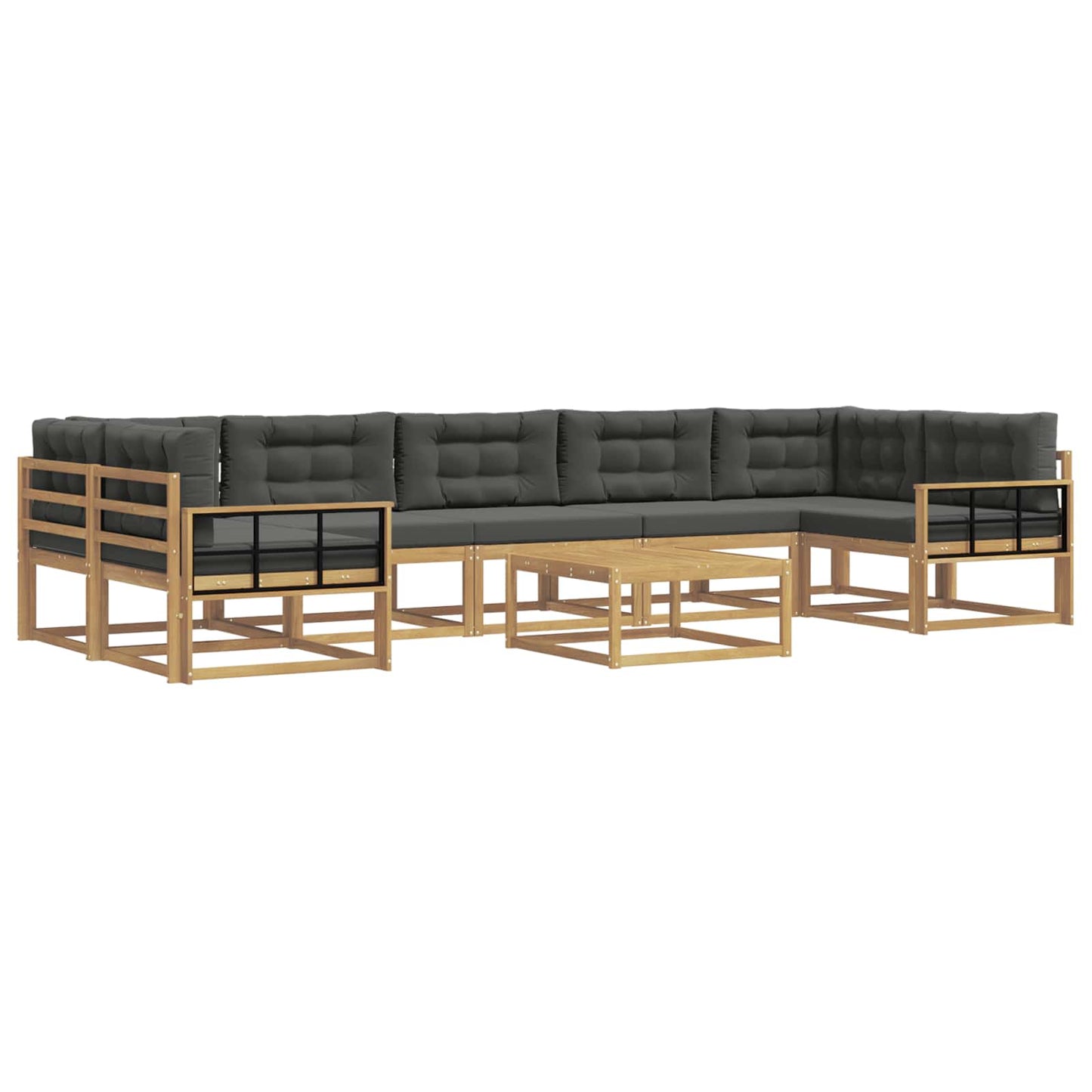 Buiten bankenset met kussen 6 pcs Wit en antracietkleurig is nu te koop bij PeponiXL, paradijselijk wonen!