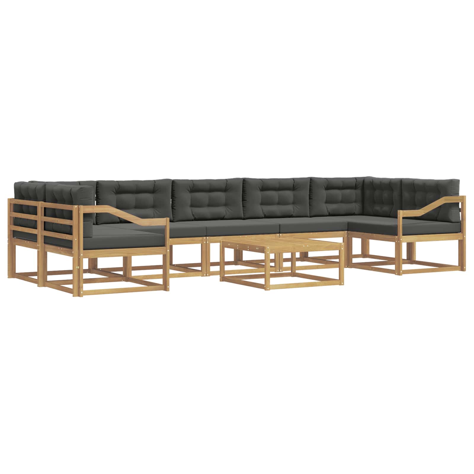 Buiten bankenset met kussen 6 pcs Wit en antracietkleurig is nu te koop bij PeponiXL, paradijselijk wonen!