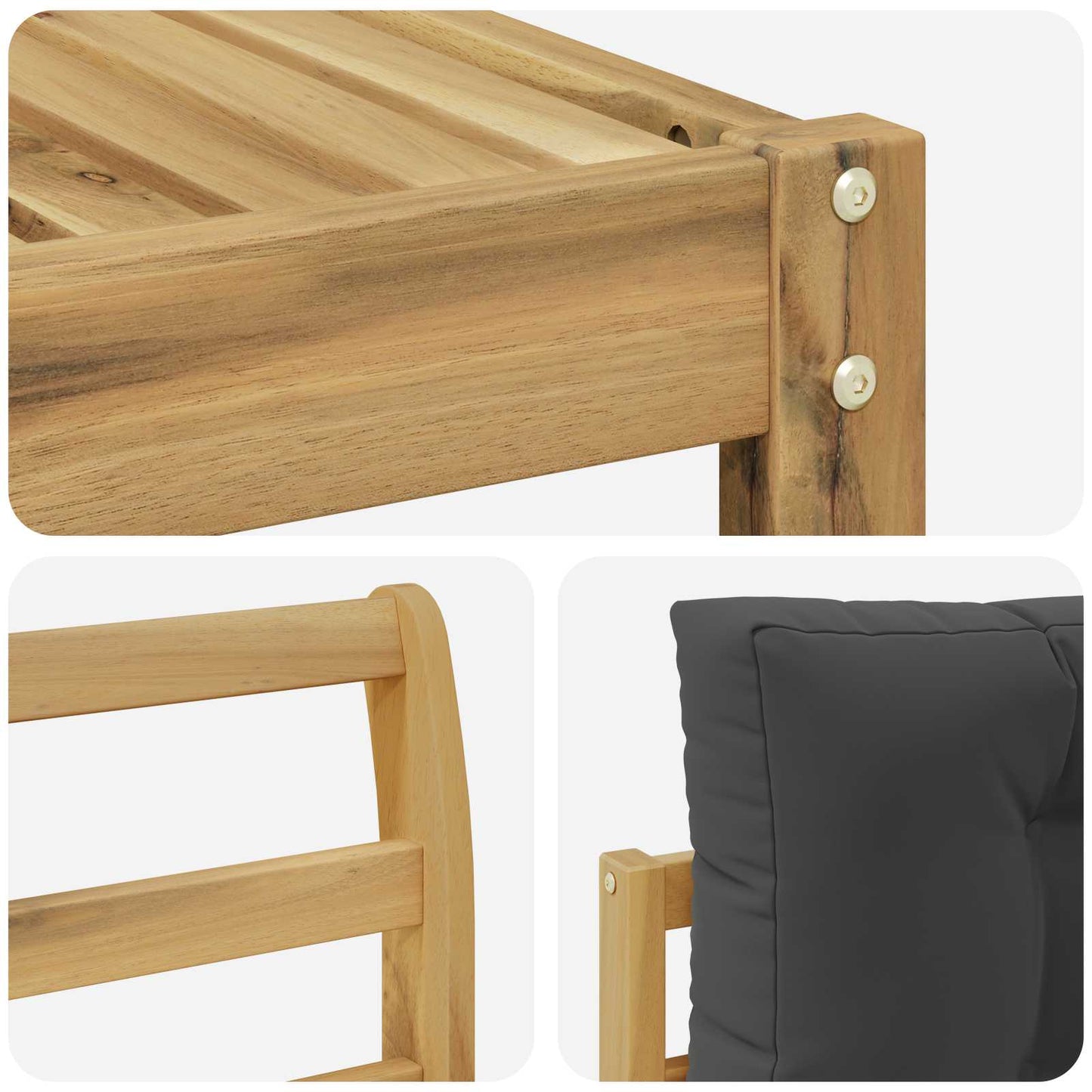 Buiten bankenset 9 pcs Wit en antracietkleurig 79 x 79 x 37 cm is nu te koop bij PeponiXL, paradijselijk wonen!