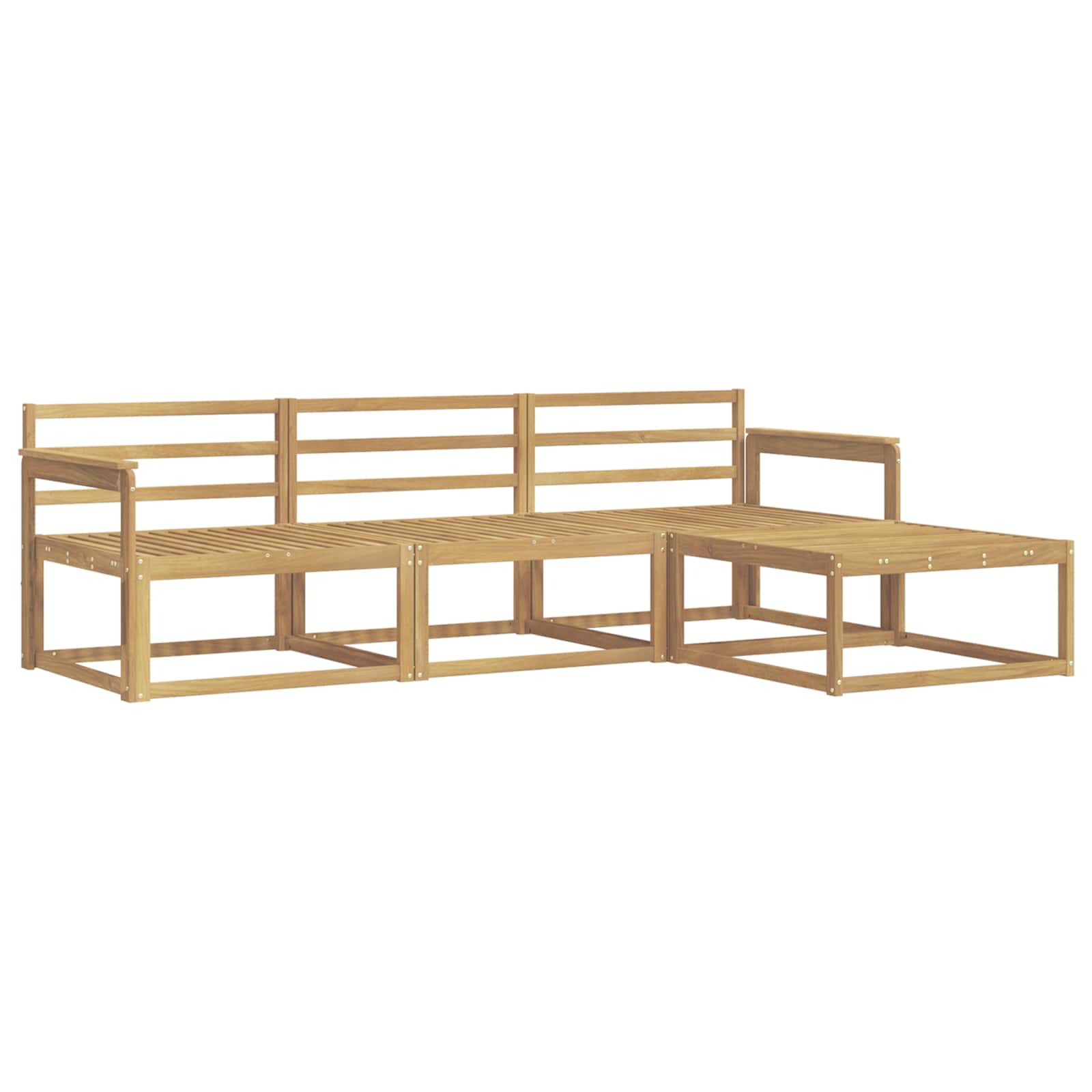 Buiten bankenset 4 pcs Wit 249,5 x 162,5 x 73 cm is nu te koop bij PeponiXL, paradijselijk wonen!