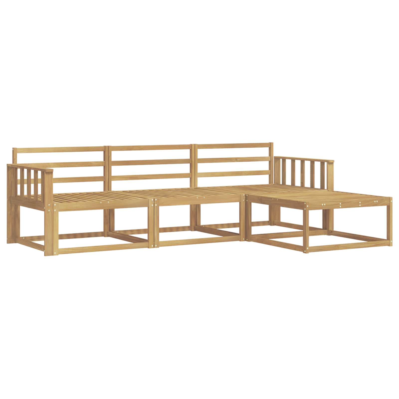 Buiten bankenset 4 pcs Wit 249,5 x 162,5 x 73 cm is nu te koop bij PeponiXL, paradijselijk wonen!