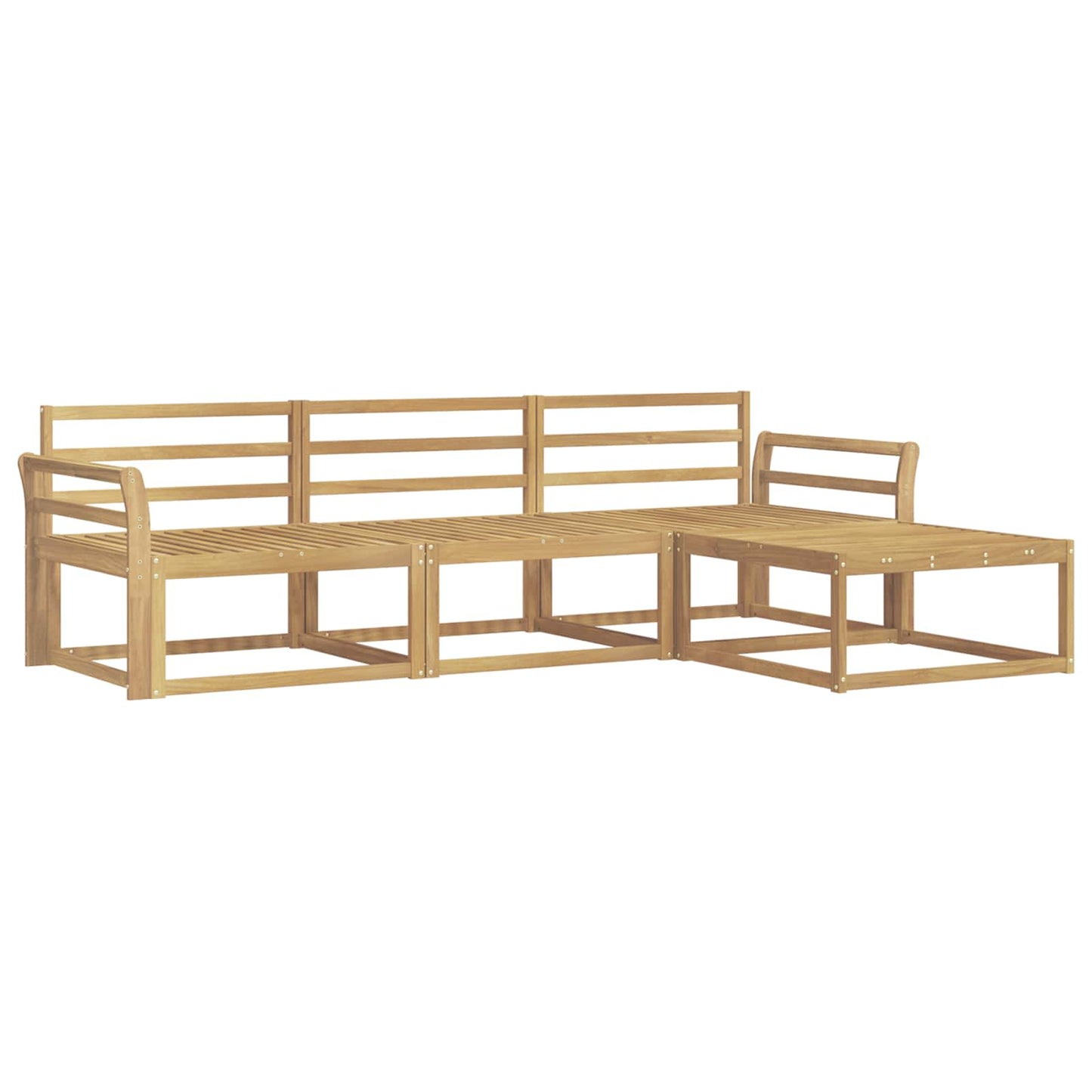 Buiten bankenset 4 pcs Wit 254 x 162,5 x 73 cm is nu te koop bij PeponiXL, paradijselijk wonen!