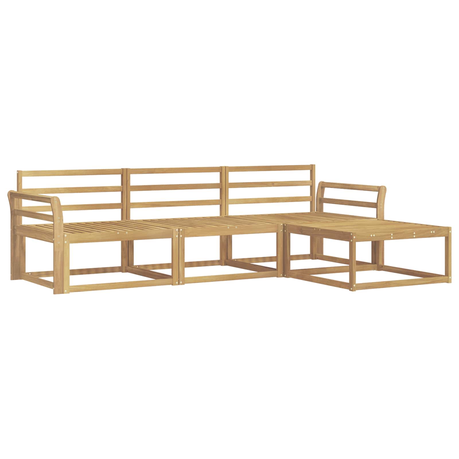 Buiten bankenset 4 pcs Wit 254 x 162,5 x 73 cm is nu te koop bij PeponiXL, paradijselijk wonen!