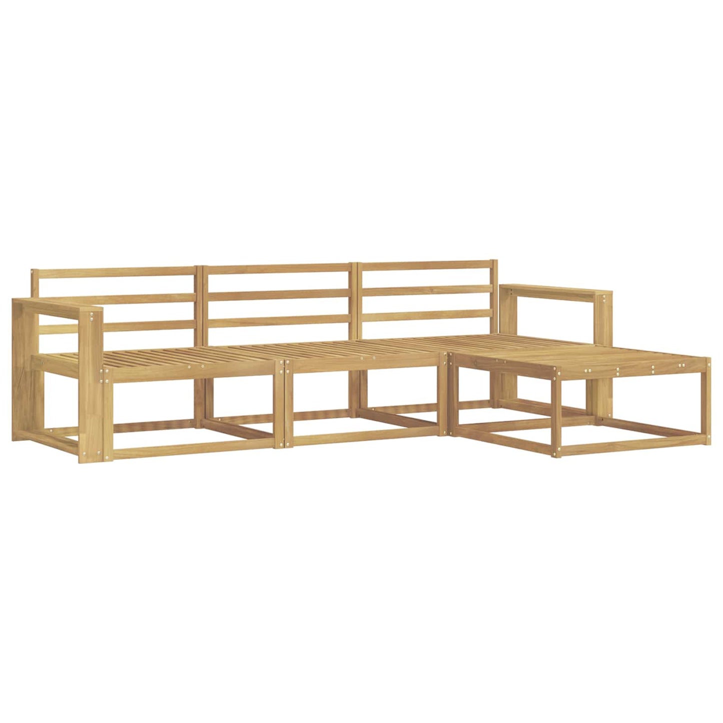 Buiten bankenset 4 pcs Wit 257,5 x 162,5 x 73 cm is nu te koop bij PeponiXL, paradijselijk wonen!