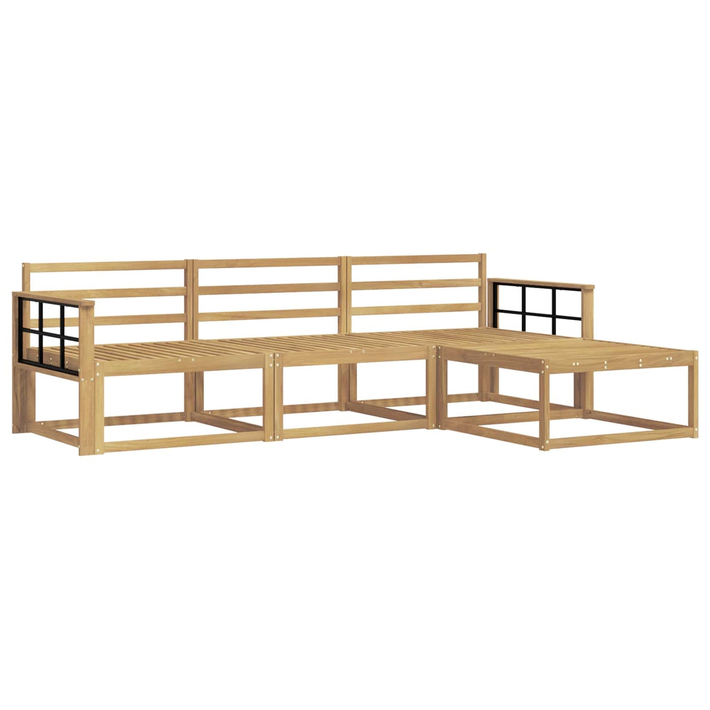 Buiten bankenset 4 pcs Wit 249,5 x 162,5 x 73 cm is nu te koop bij PeponiXL, paradijselijk wonen!