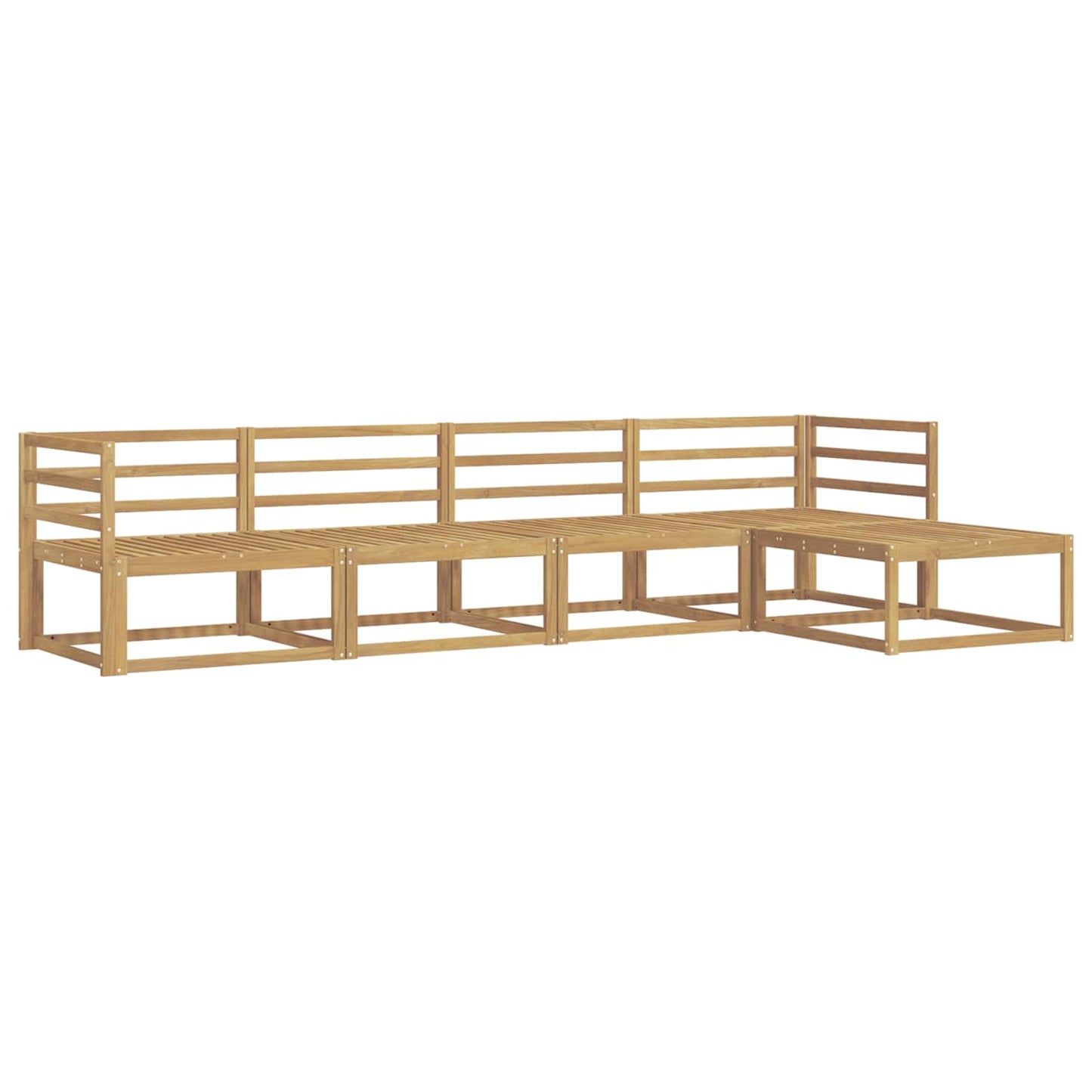 Buiten bankenset 5 pcs Wit 325 x 162,5 x 73 cm is nu te koop bij PeponiXL, paradijselijk wonen!