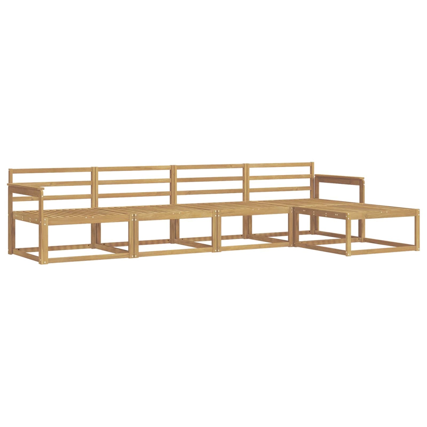 Buiten bankenset 5 pcs Wit 329 x 162,5 x 73 cm is nu te koop bij PeponiXL, paradijselijk wonen!