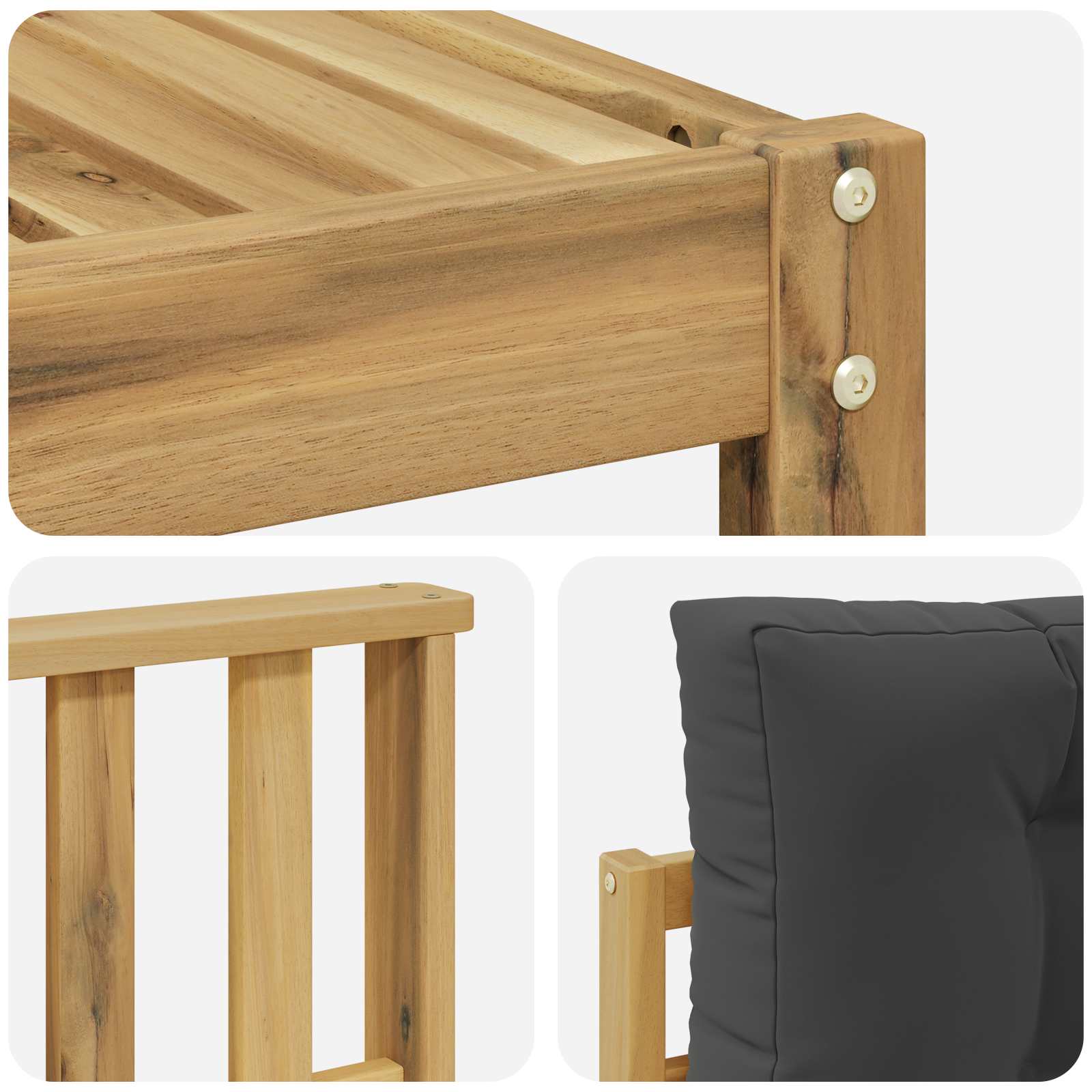 Buiten bankenset 4 pcs Wit en antracietkleurig Polyester is nu te koop bij PeponiXL, paradijselijk wonen!