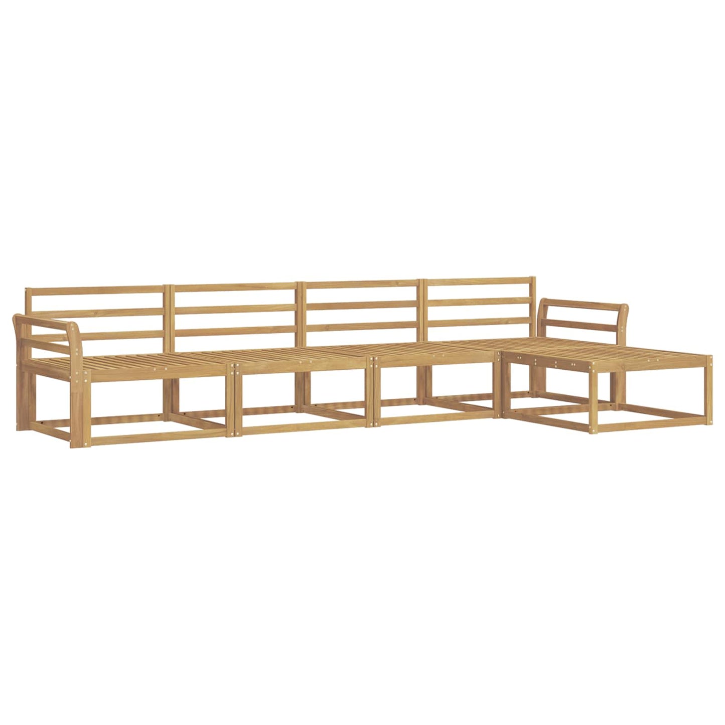 Buiten bankenset 5 pcs Wit 333 x 162,5 x 73 cm is nu te koop bij PeponiXL, paradijselijk wonen!